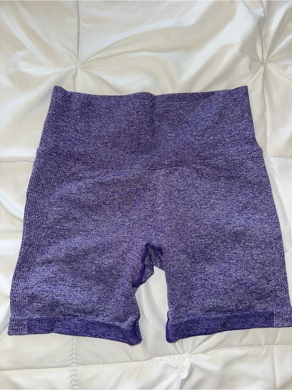 YEOREO Purple Seamless High Rise Biker Shorts Size Small Workout Activewear